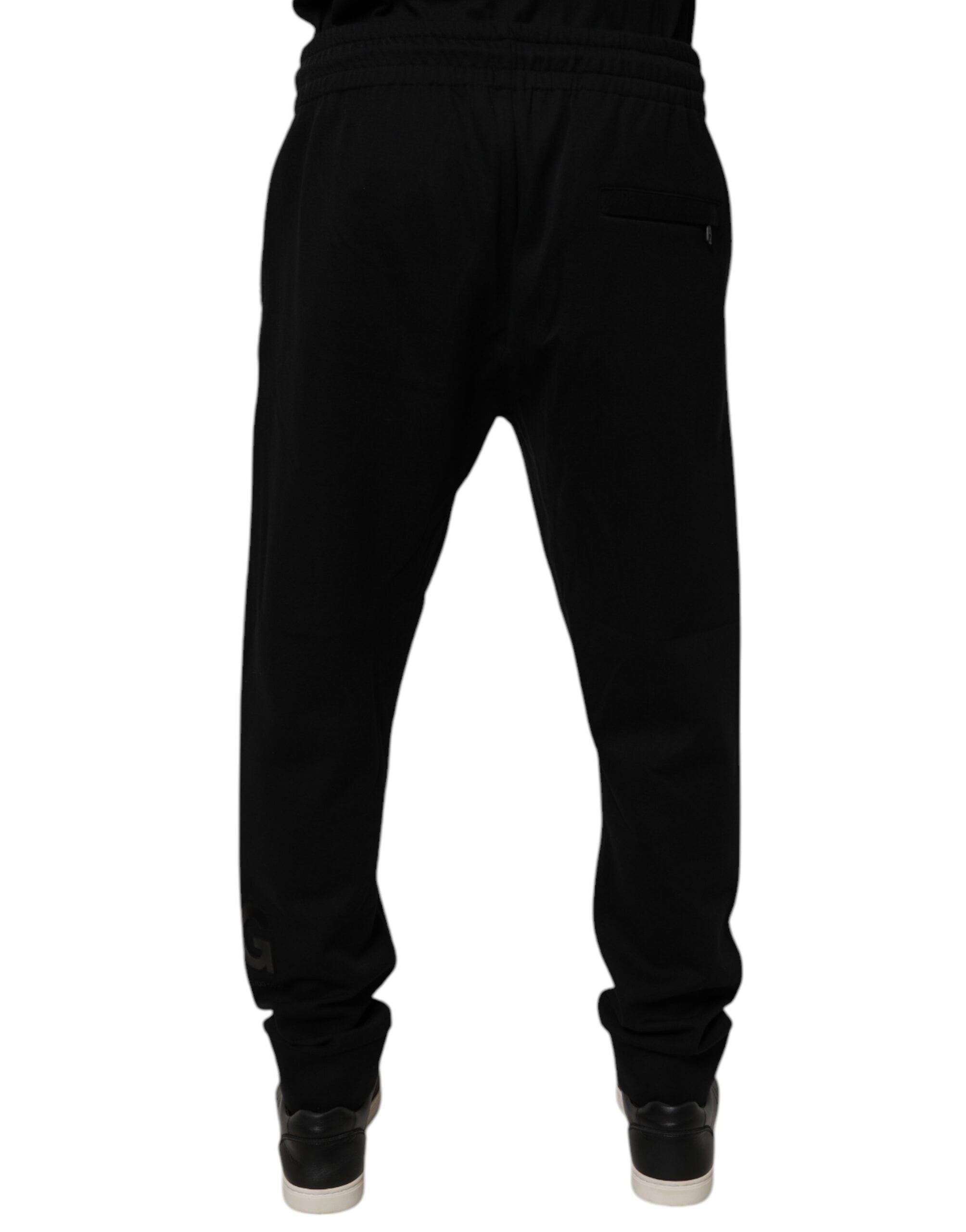 Dolce & Gabbana Black Cotton Jogger Jogging Men's Pants (Pre-Owned)