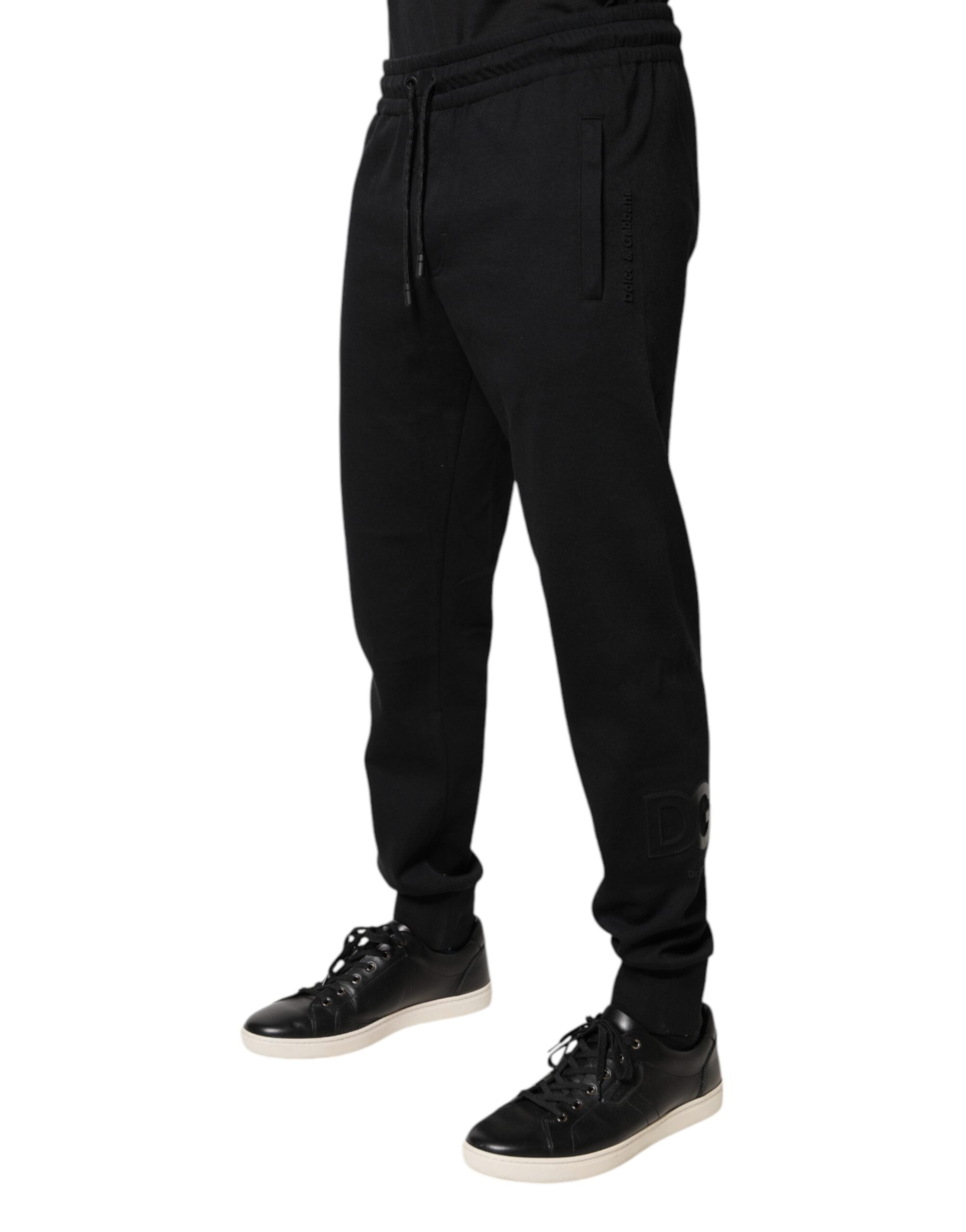 Dolce & Gabbana Black Cotton Jogger Jogging Men's Pants (Pre-Owned)