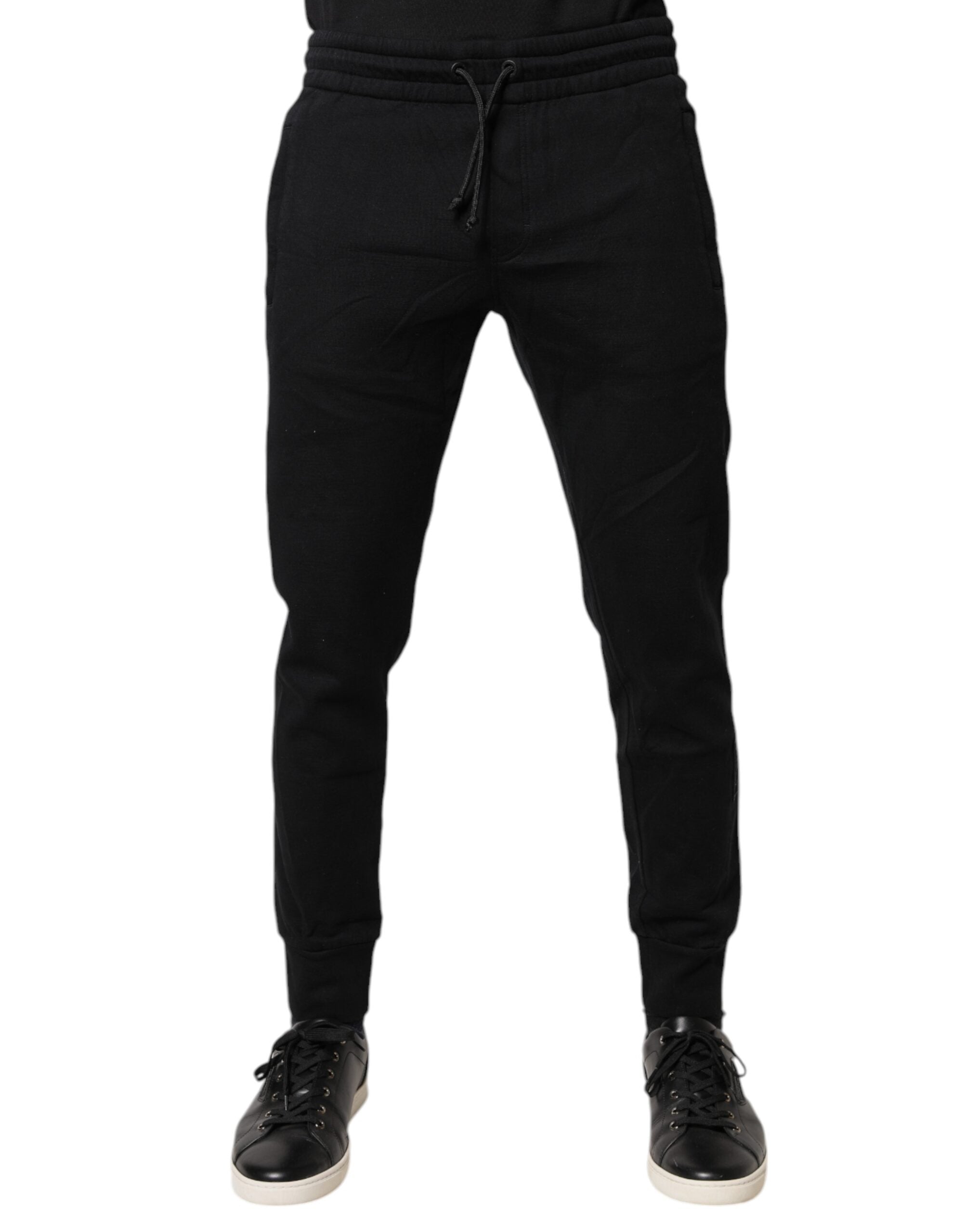 Dolce & Gabbana Black Cotton Jogger Jogging Men's Pants (Pre-Owned)