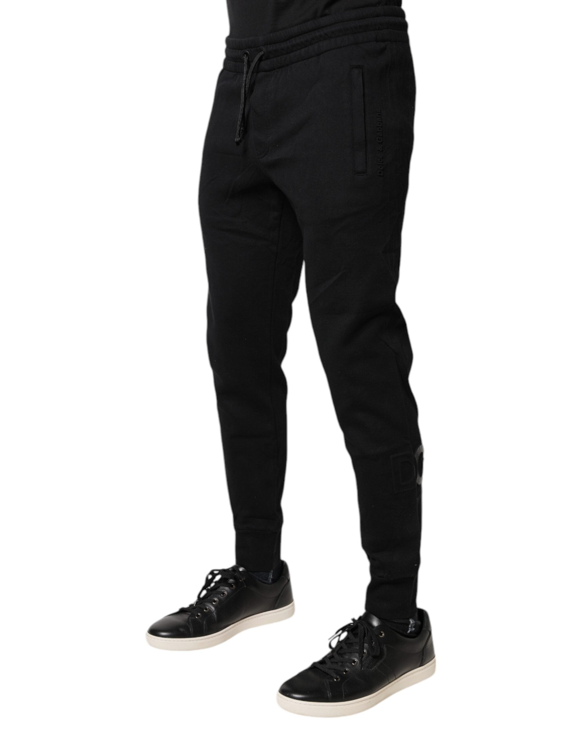 Dolce & Gabbana Black Cotton Jogger Jogging Men's Pants (Pre-Owned)