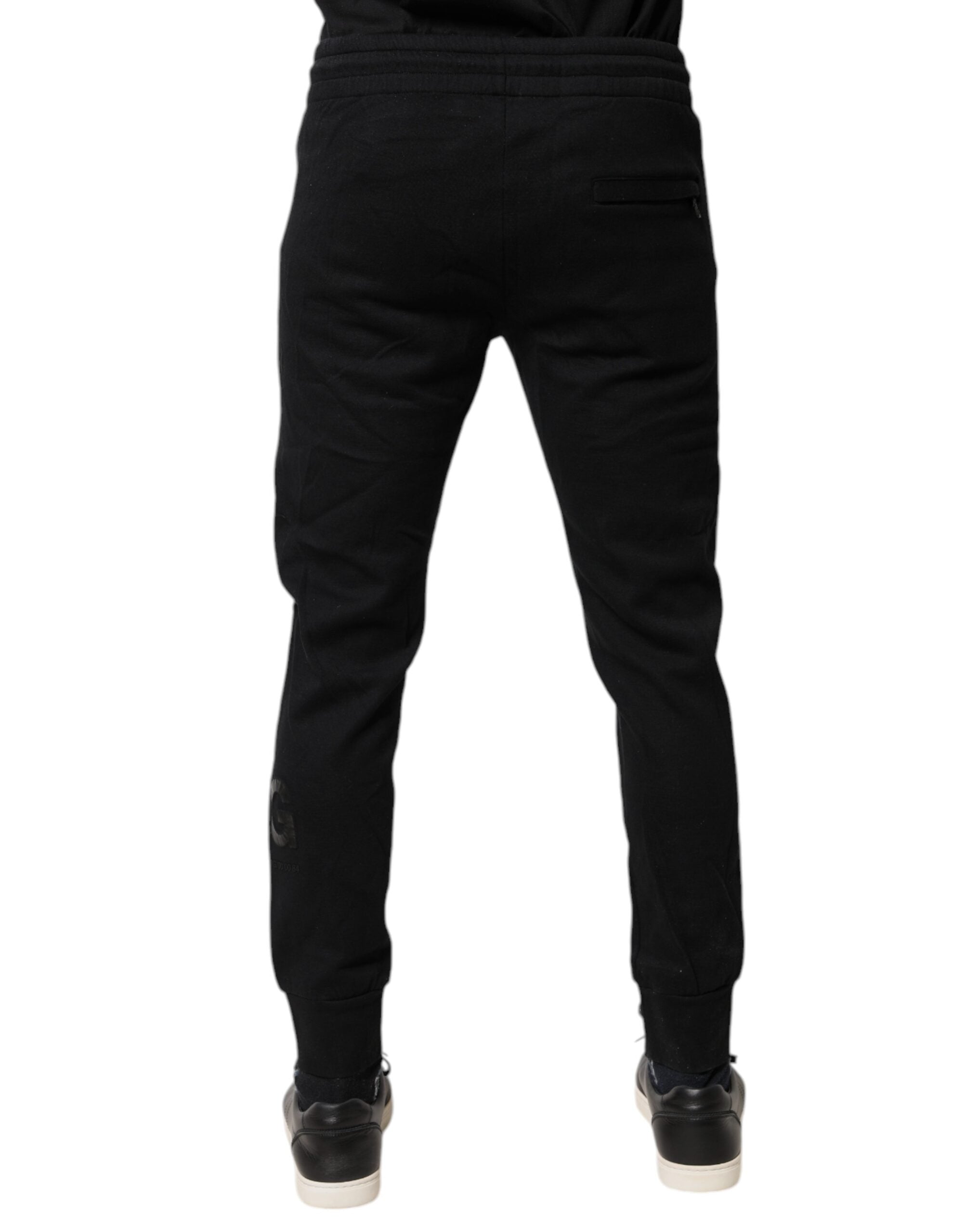 Dolce & Gabbana Black Cotton Jogger Jogging Men's Pants (Pre-Owned)