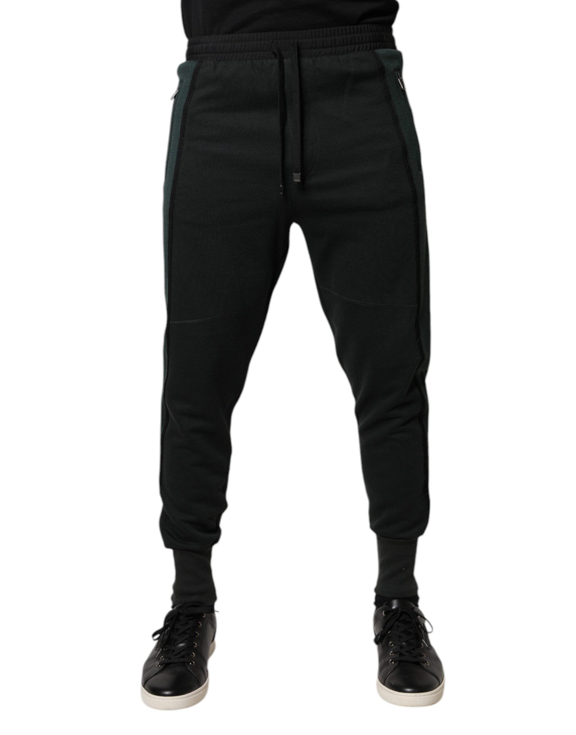 Dolce & Gabbana Black Cotton Blend Jogger SweatMen's Men's Pants (Pre-Owned)