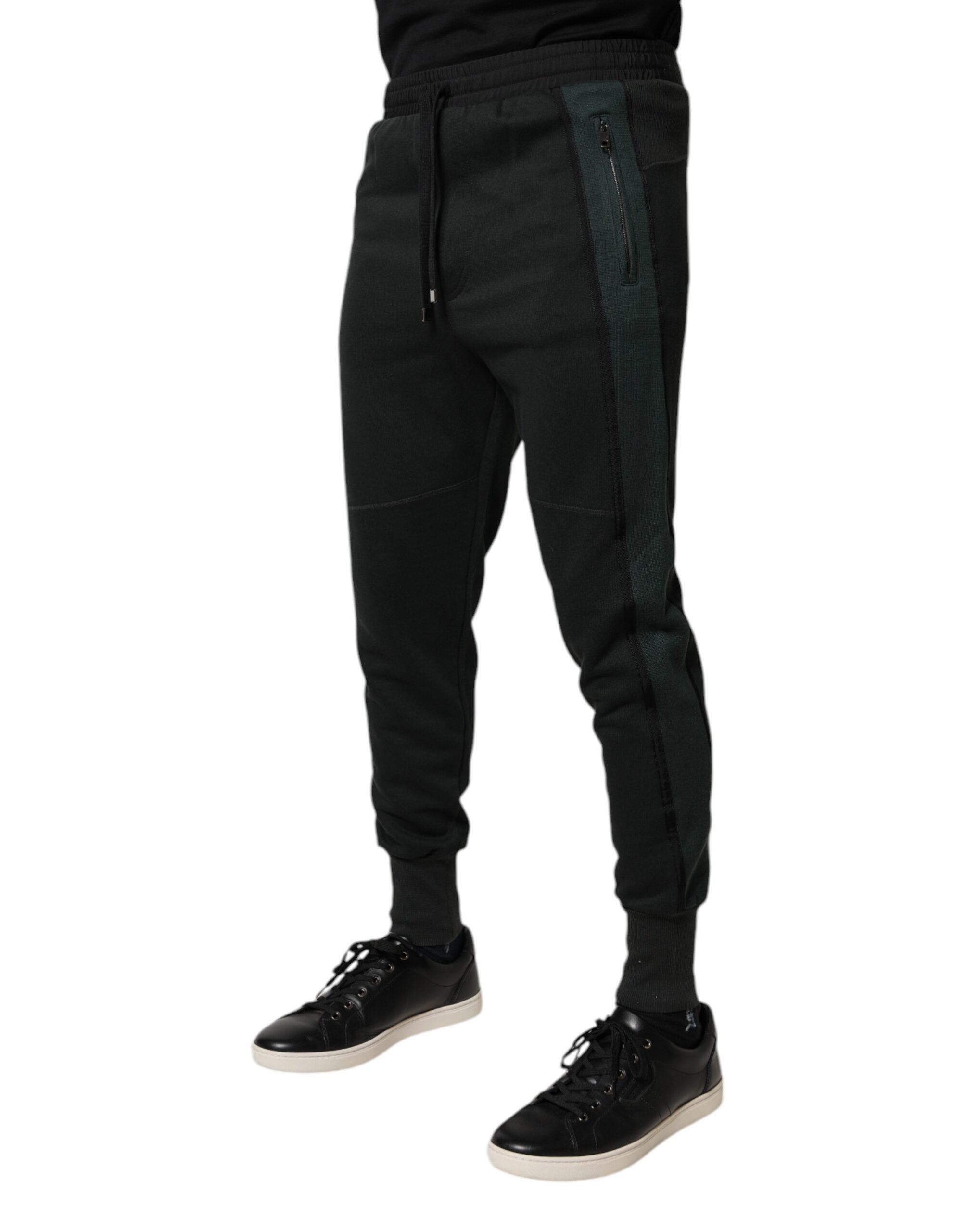 Dolce & Gabbana Black Cotton Blend Jogger SweatMen's Men's Pants (Pre-Owned)