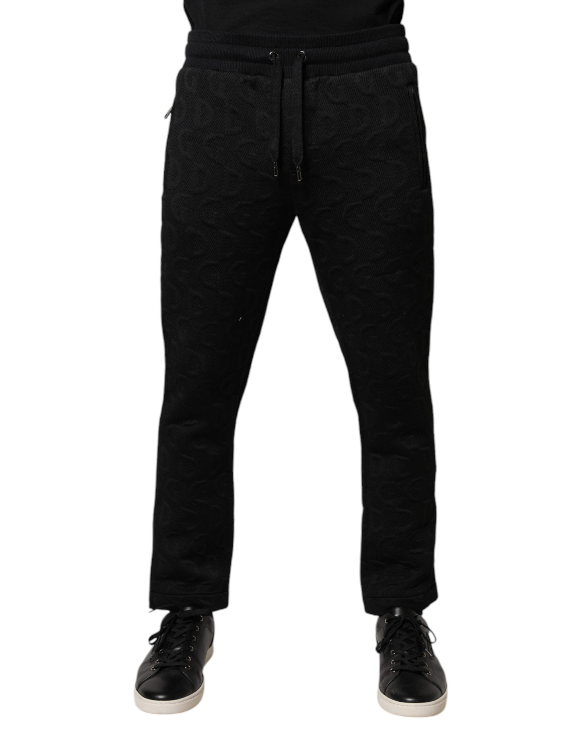Dolce & Gabbana Black Logo Monogram Jogger SweatMen's Men's Pants (Pre-Owned)