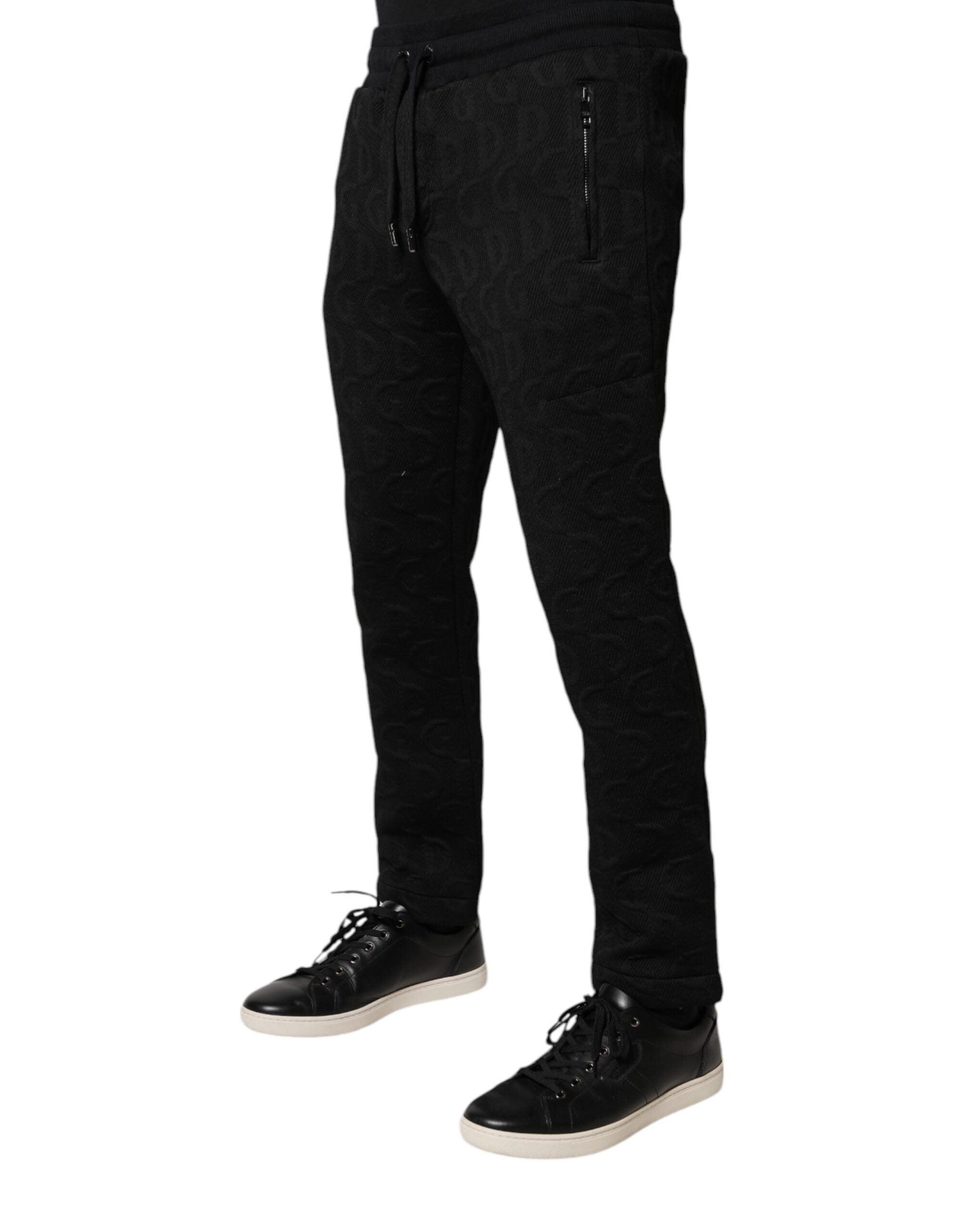 Dolce & Gabbana Black Logo Monogram Jogger SweatMen's Men's Pants (Pre-Owned)