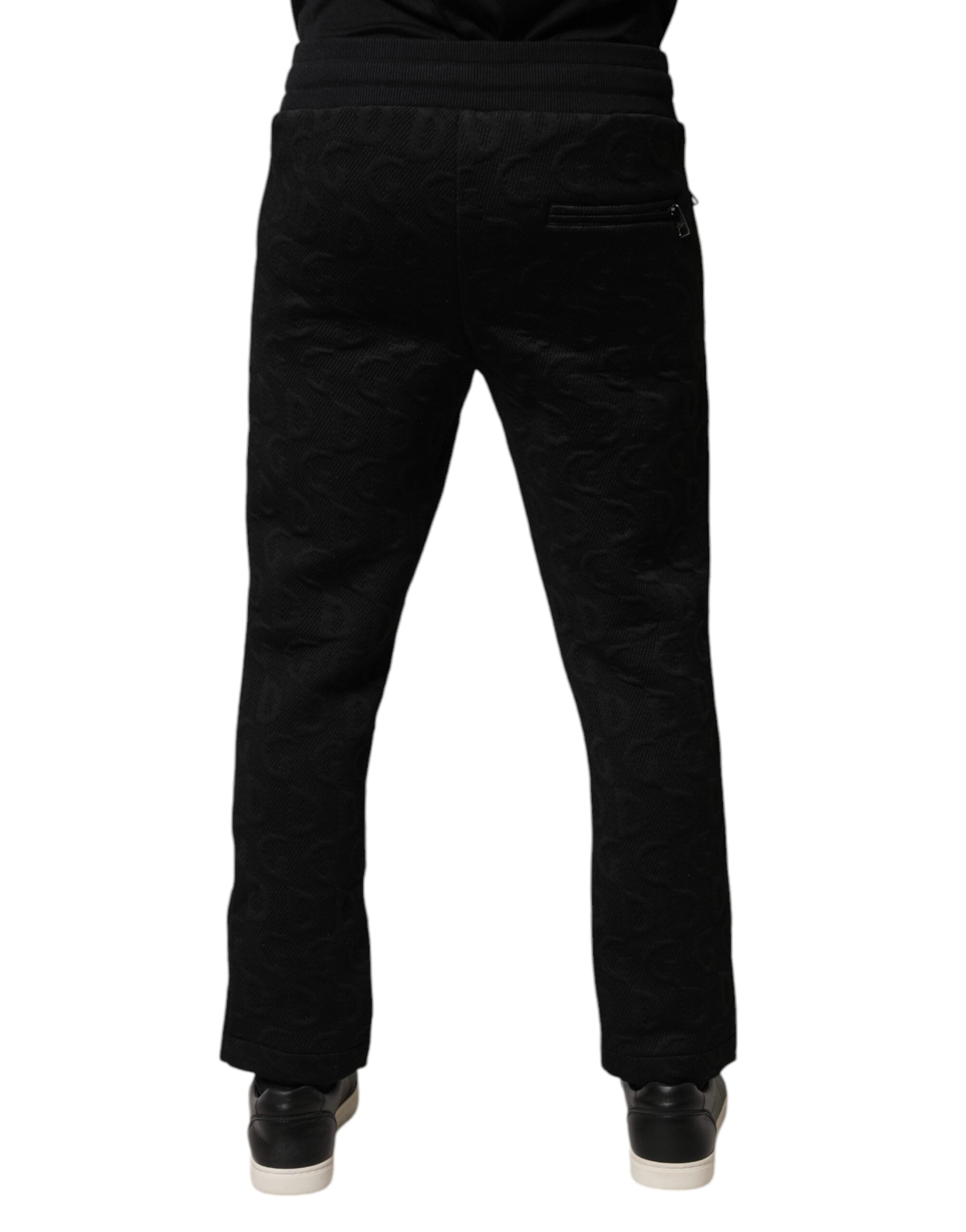Dolce & Gabbana Black Logo Monogram Jogger SweatMen's Men's Pants (Pre-Owned)