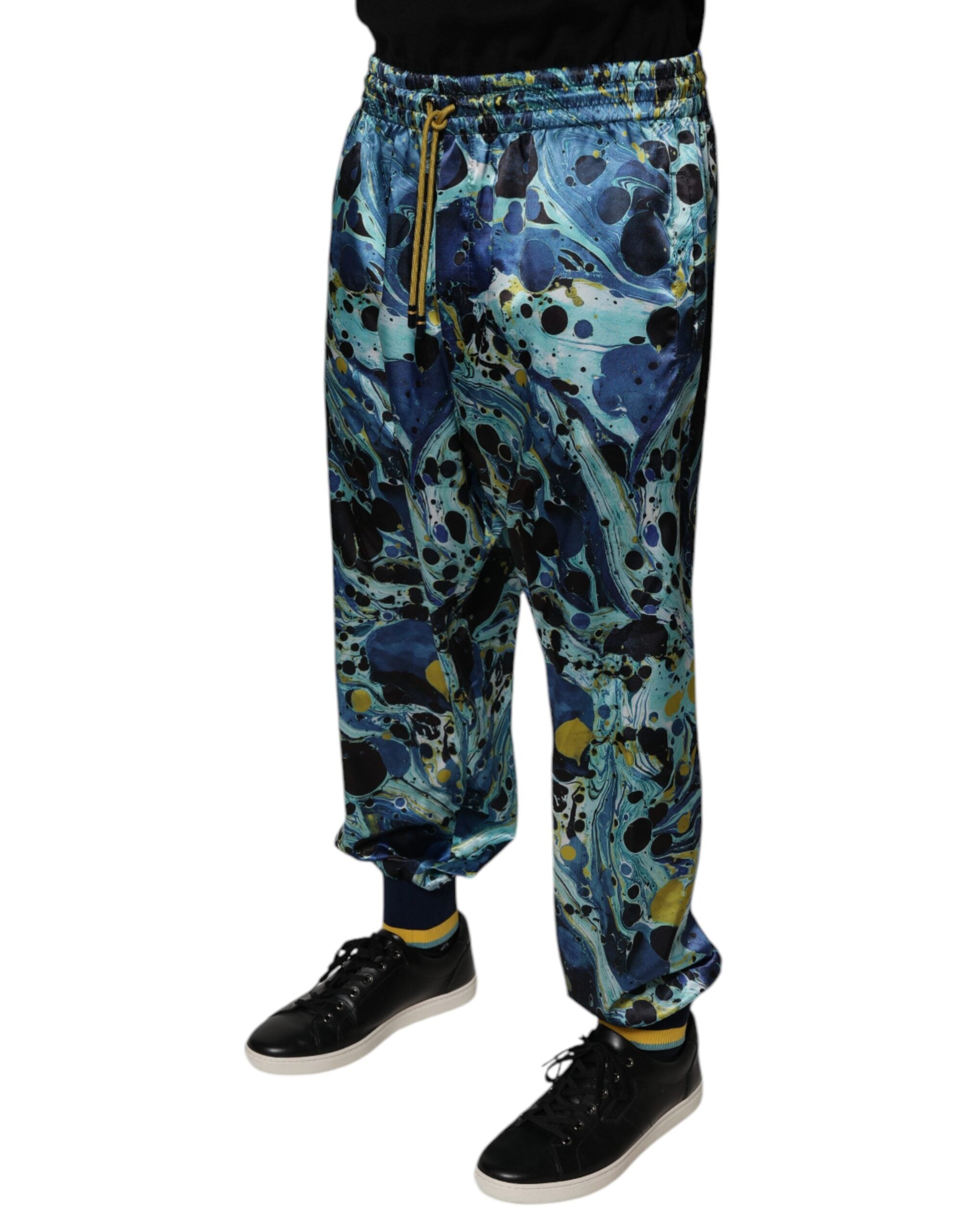 Dolce & Gabbana Multicolor Marble Print Jogger Men SweatMen's Men's Pants