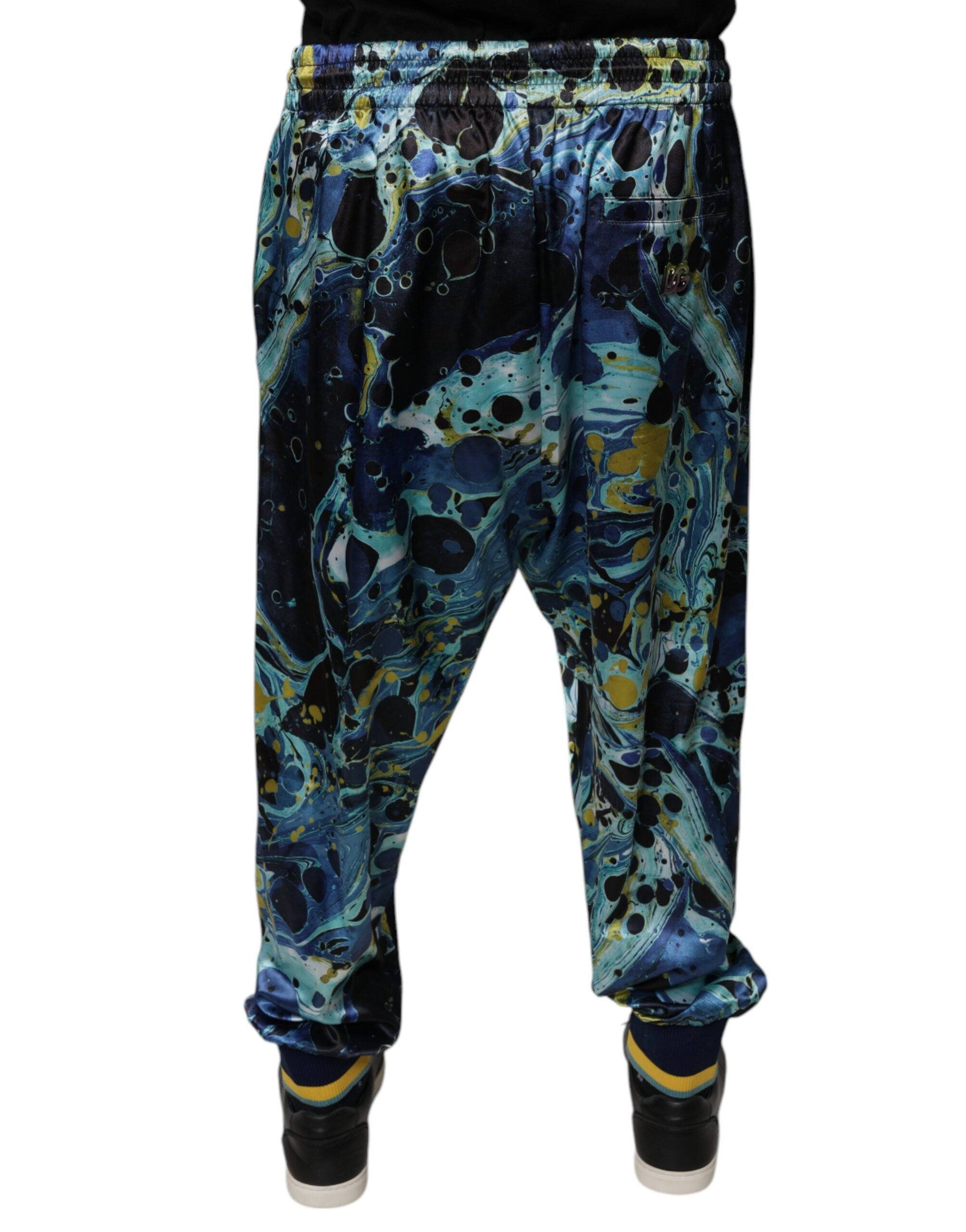 Dolce & Gabbana Multicolor Marble Print Jogger Men SweatMen's Men's Pants