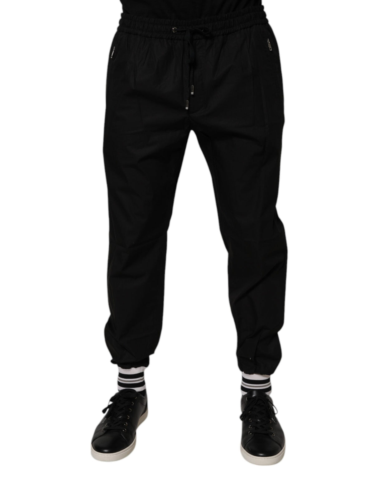 Dolce & Gabbana Black Cotton Men Jogger SweatMen's Men's Pants