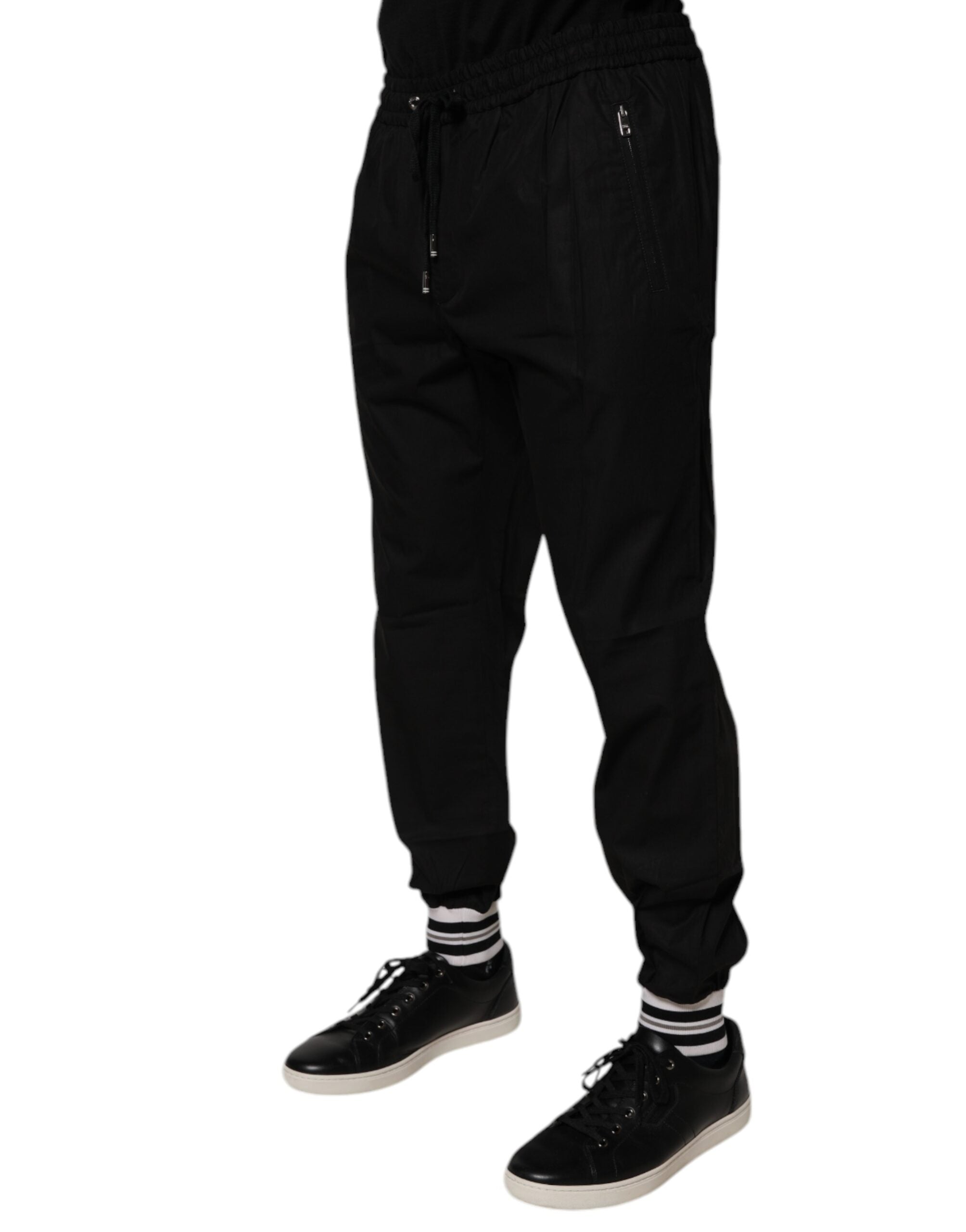 Dolce & Gabbana Black Cotton Men Jogger SweatMen's Men's Pants