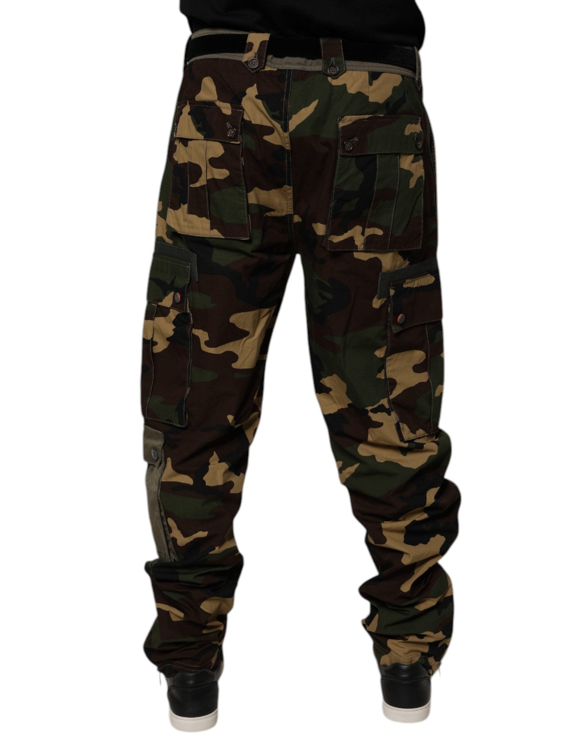 Dolce & Gabbana Multicolor Patchwork Camouflage Cargo Men's Pants