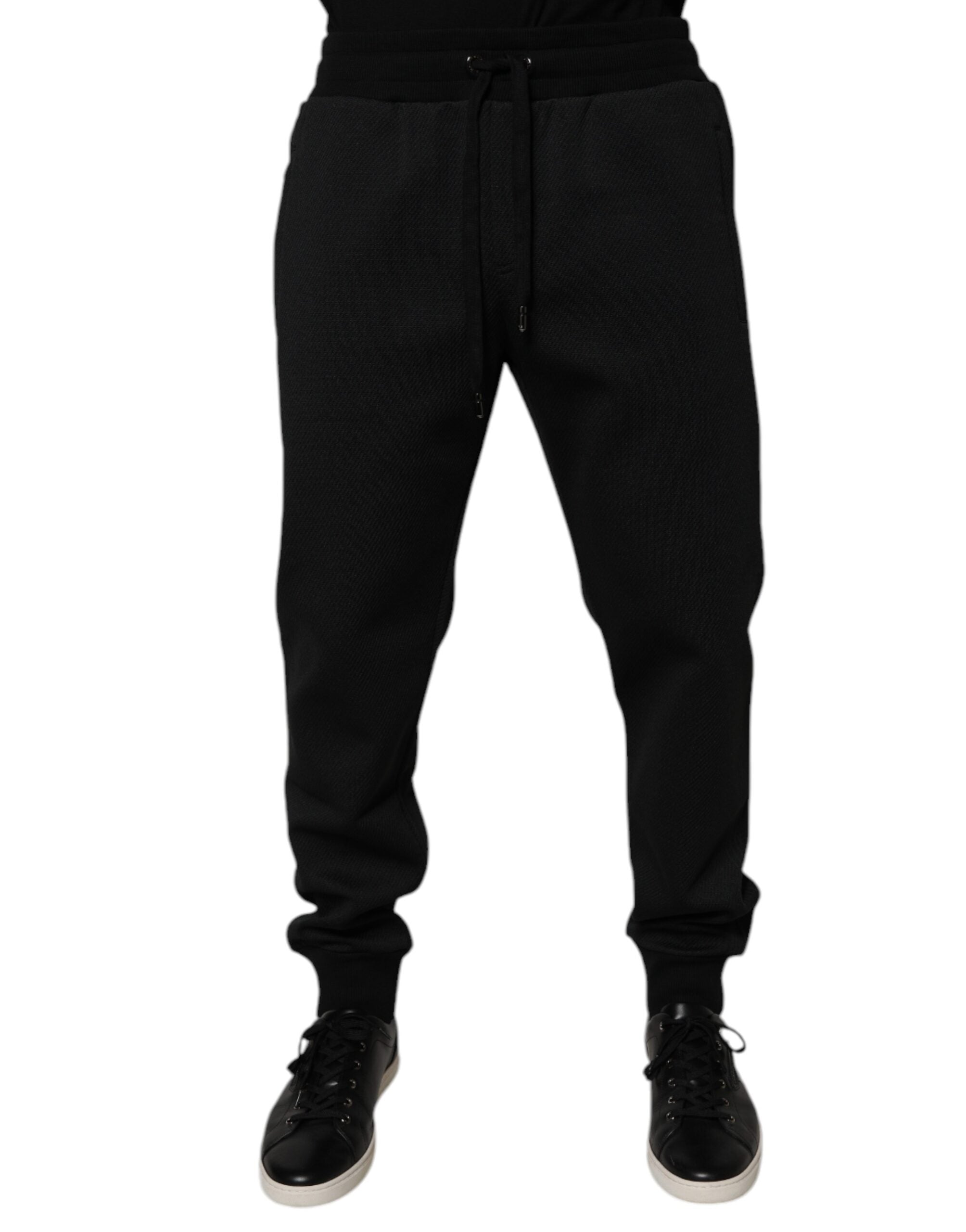 Dolce & Gabbana Black Polyester Men Jogger SweatMen's Men's Pants