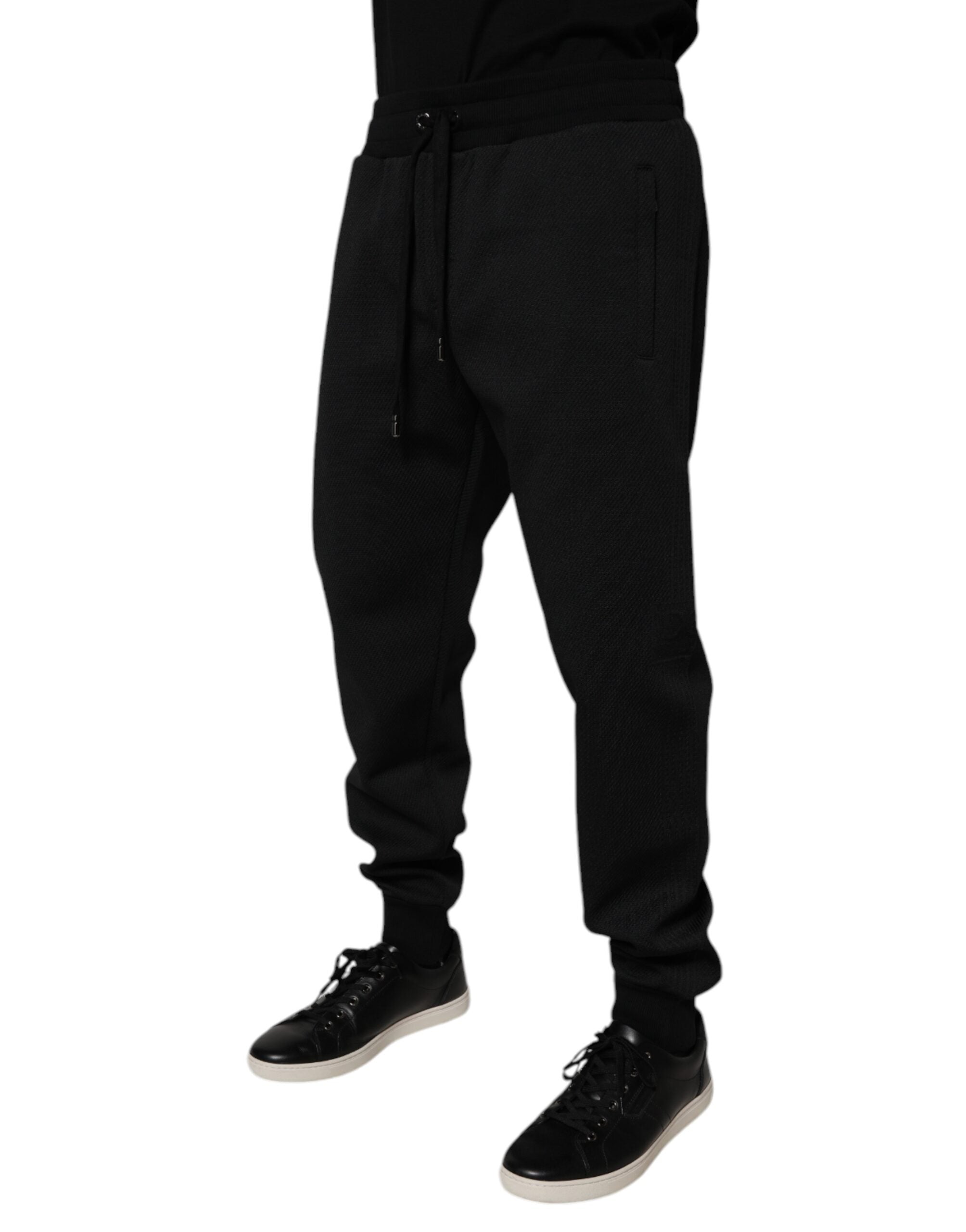 Dolce & Gabbana Black Polyester Men Jogger SweatMen's Men's Pants
