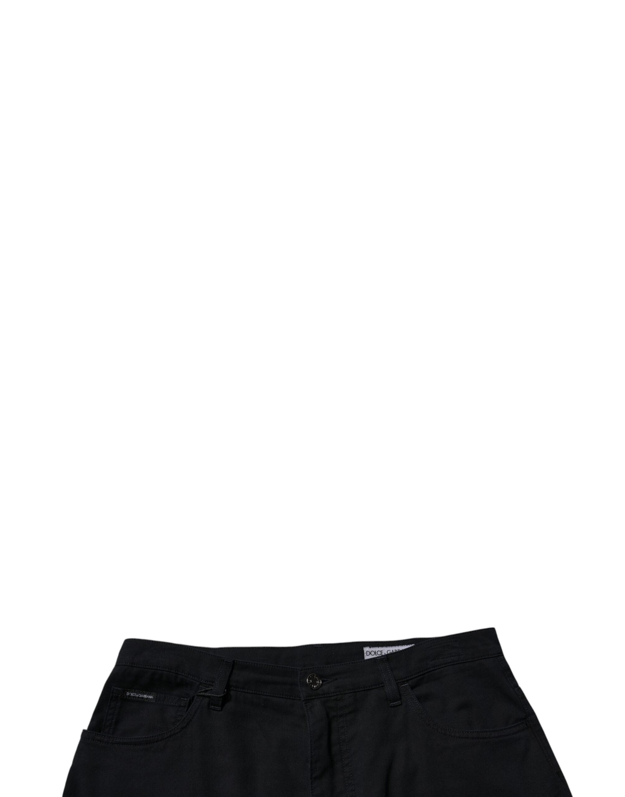 Dolce & Gabbana Dark Blue Cotton Stretch Loose Men Denim Men's Jeans (Pre-Owned)