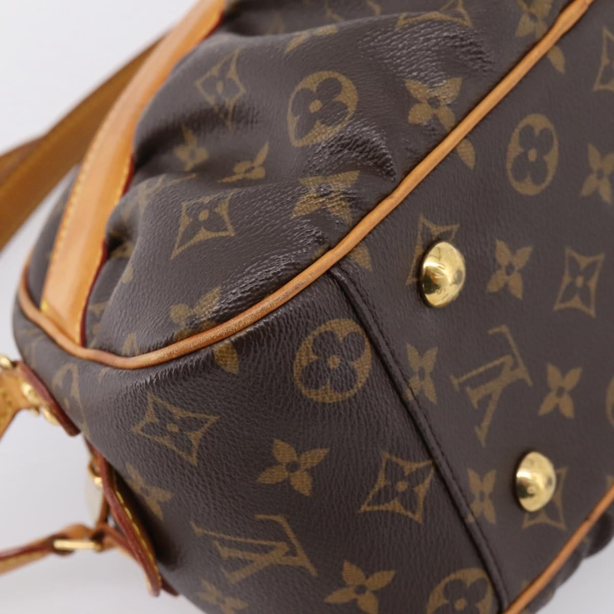Louis Vuitton Clara Handbag Monogram Canvas Brown Canvas Handbag (Pre-Owned)