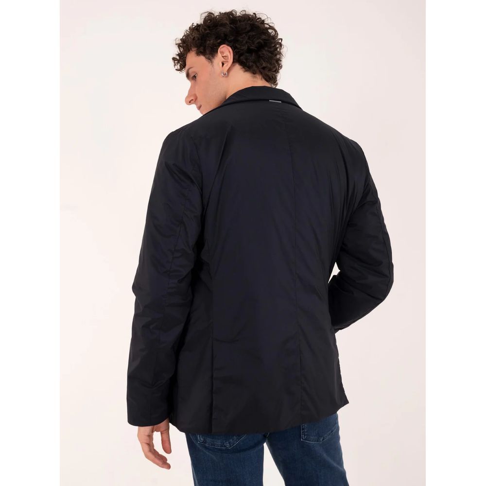 People Of Shibuya Blue Polyester Men's Coat