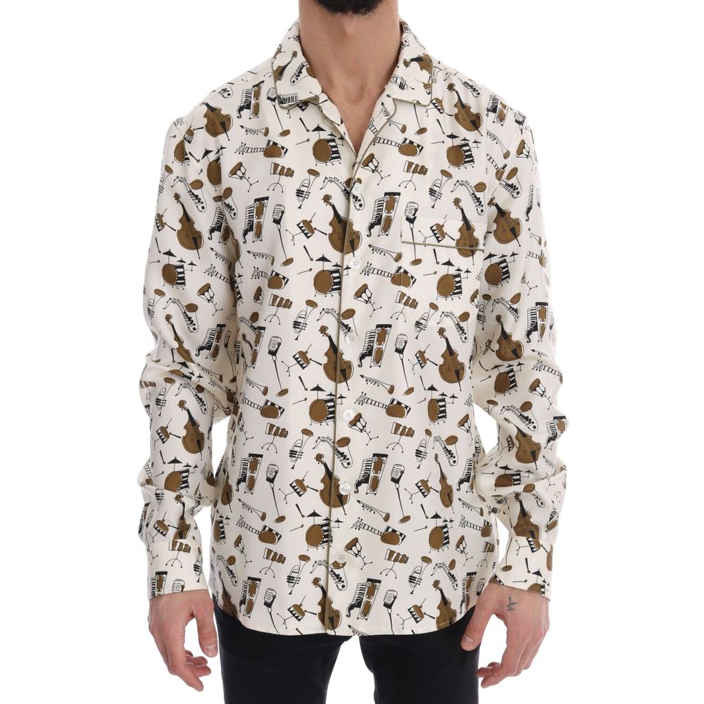 Dolce & Gabbana Multicolor Silk Men's Shirt