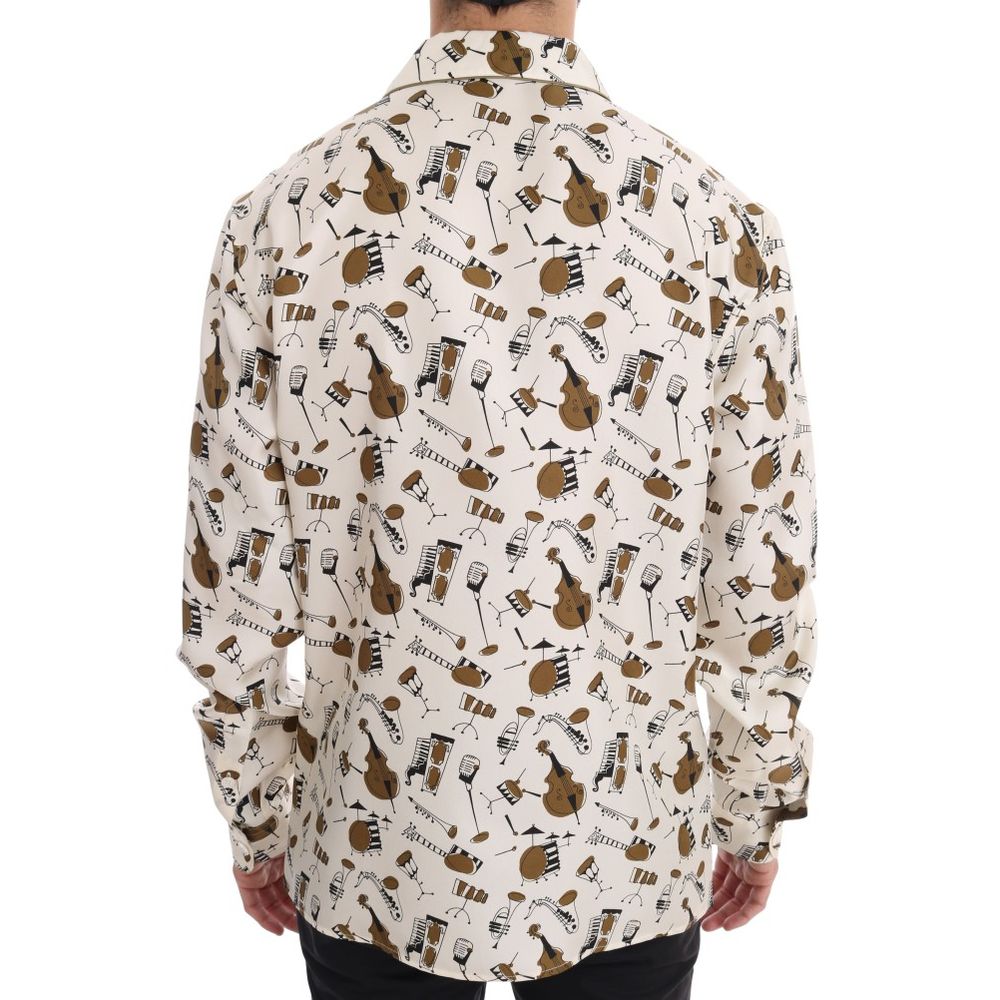 Dolce & Gabbana Multicolor Silk Men's Shirt