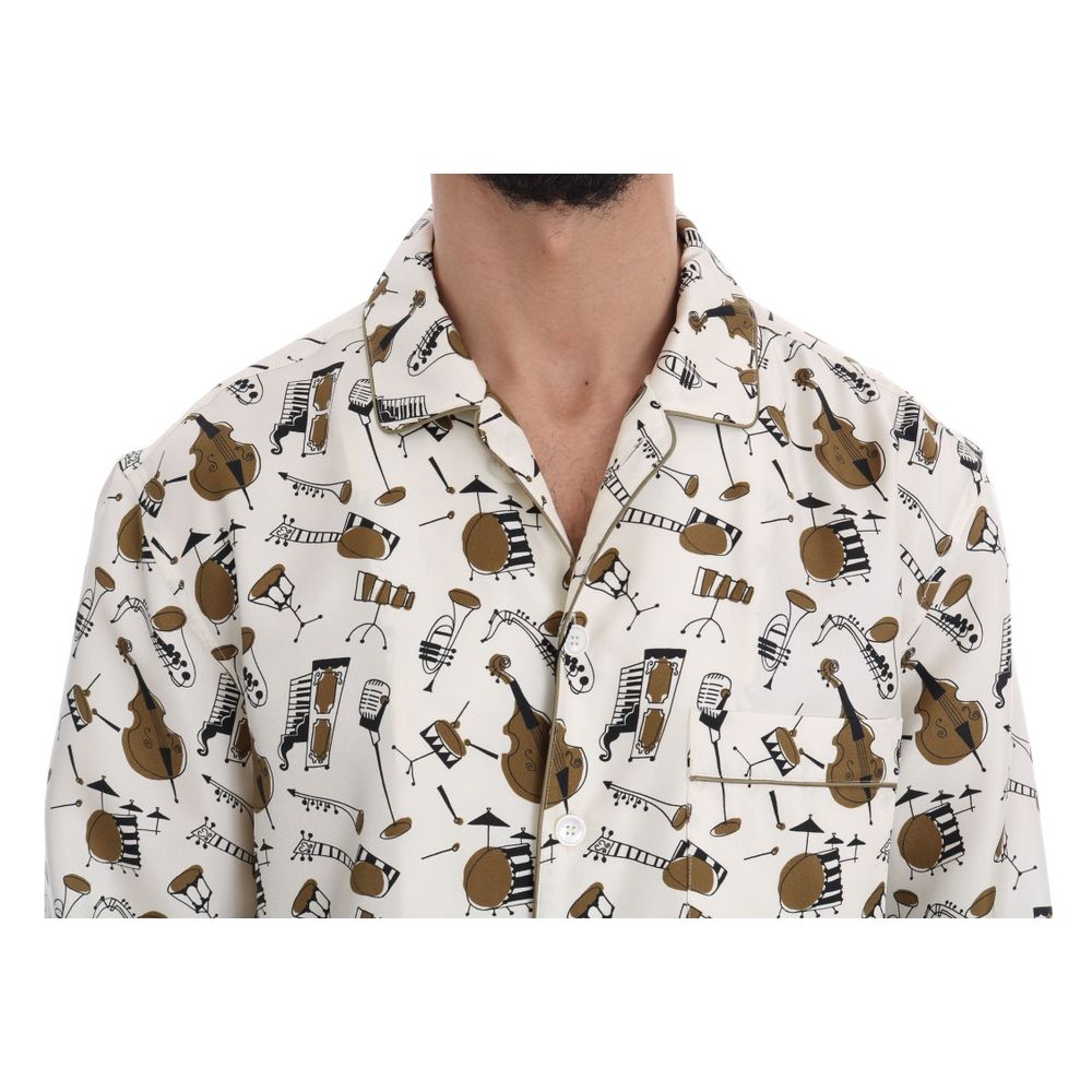 Dolce & Gabbana Multicolor Silk Men's Shirt
