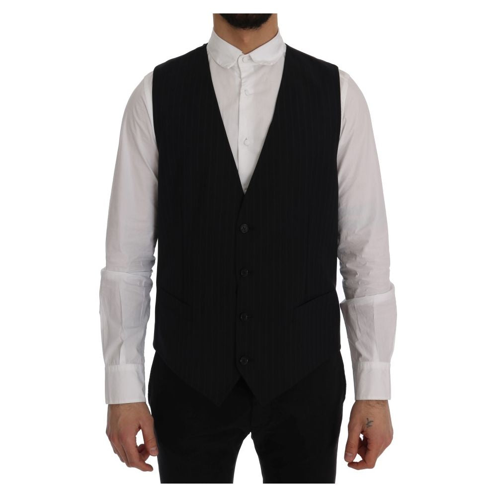 Dolce & Gabbana Blue Rayon Men's Vest