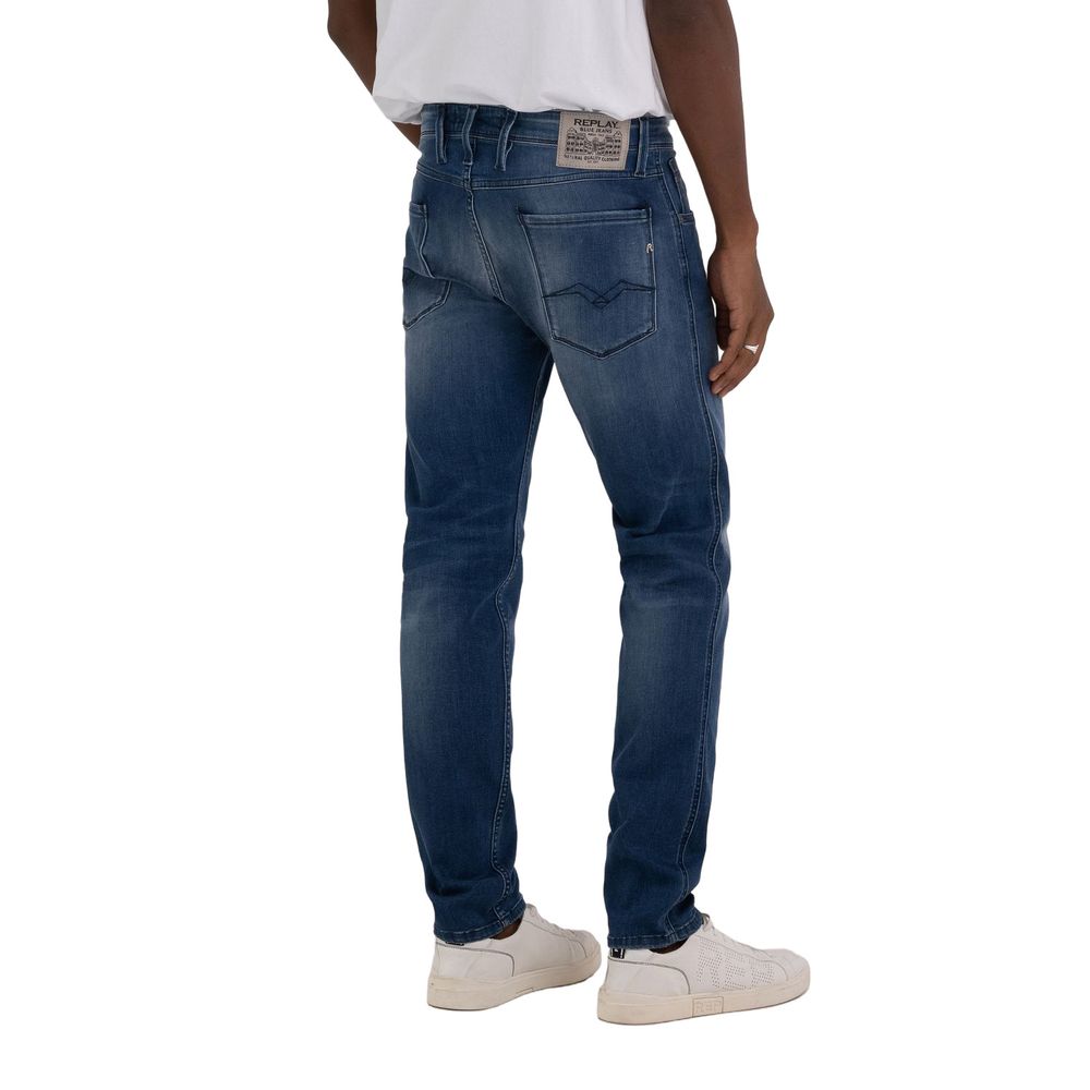 Replay Blue Cotton Jeans & Men's Pant