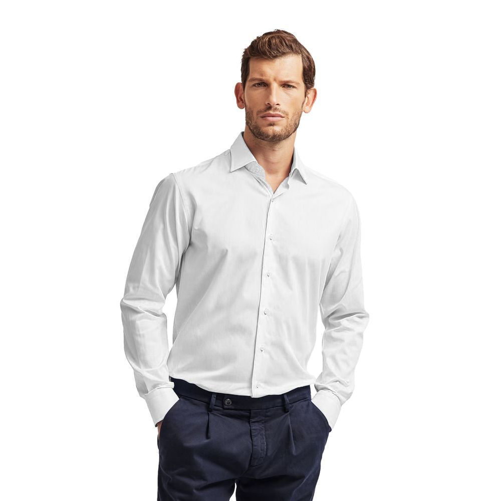 Ballantyne White Cotton Dress Men's Shirt