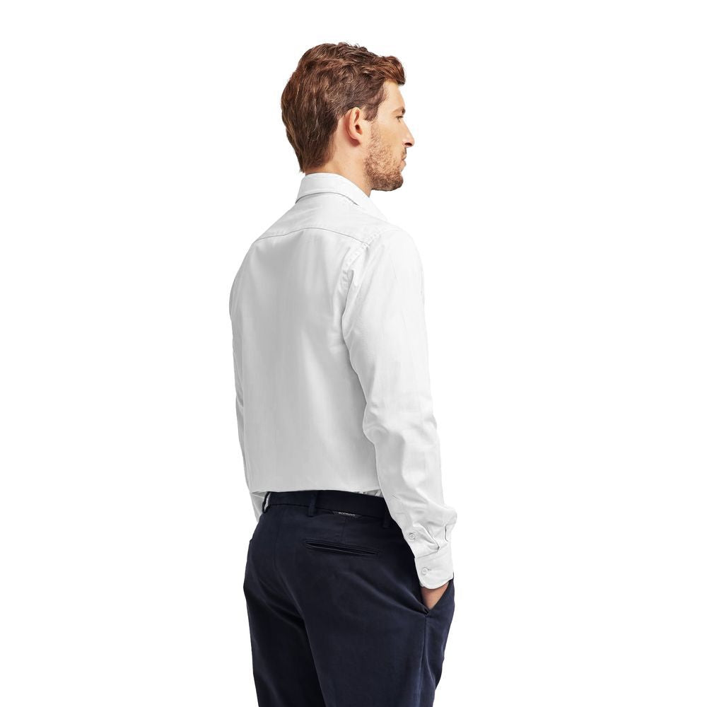 Ballantyne White Cotton Dress Men's Shirt