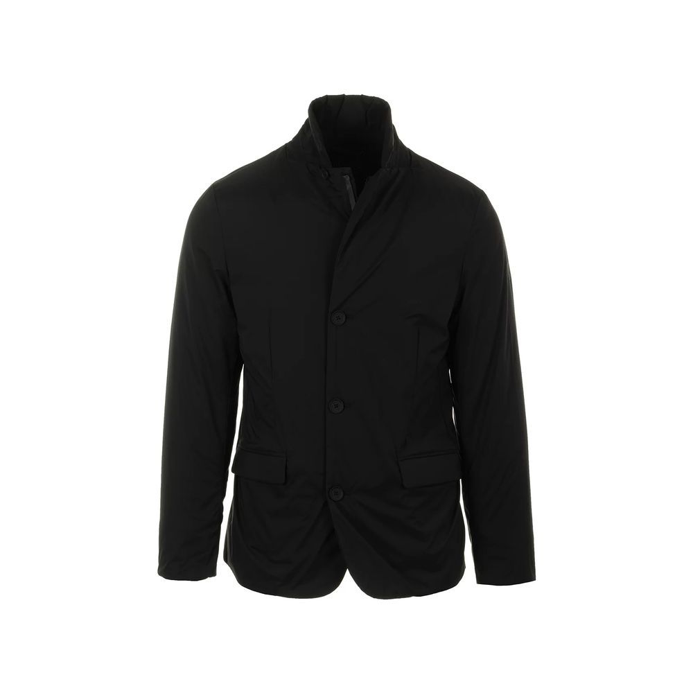 People Of Shibuya Black Polyester Men's Coat