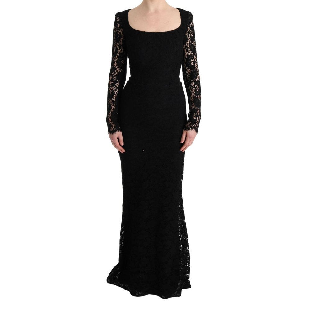Dolce & Gabbana Black Cotton Cocktail Women's Dress