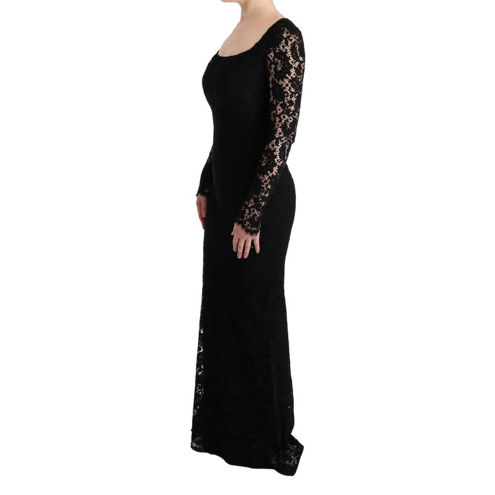 Dolce & Gabbana Black Cotton Cocktail Women's Dress