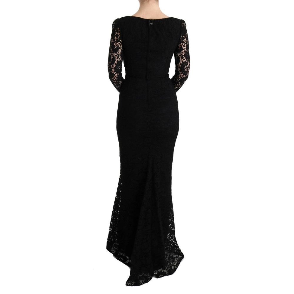 Dolce & Gabbana Black Cotton Cocktail Women's Dress