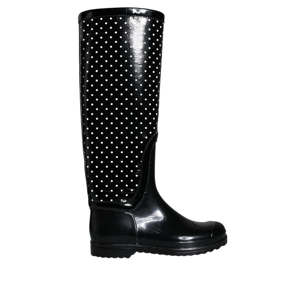Dolce & Gabbana Black Rubber Rain Women's Boots