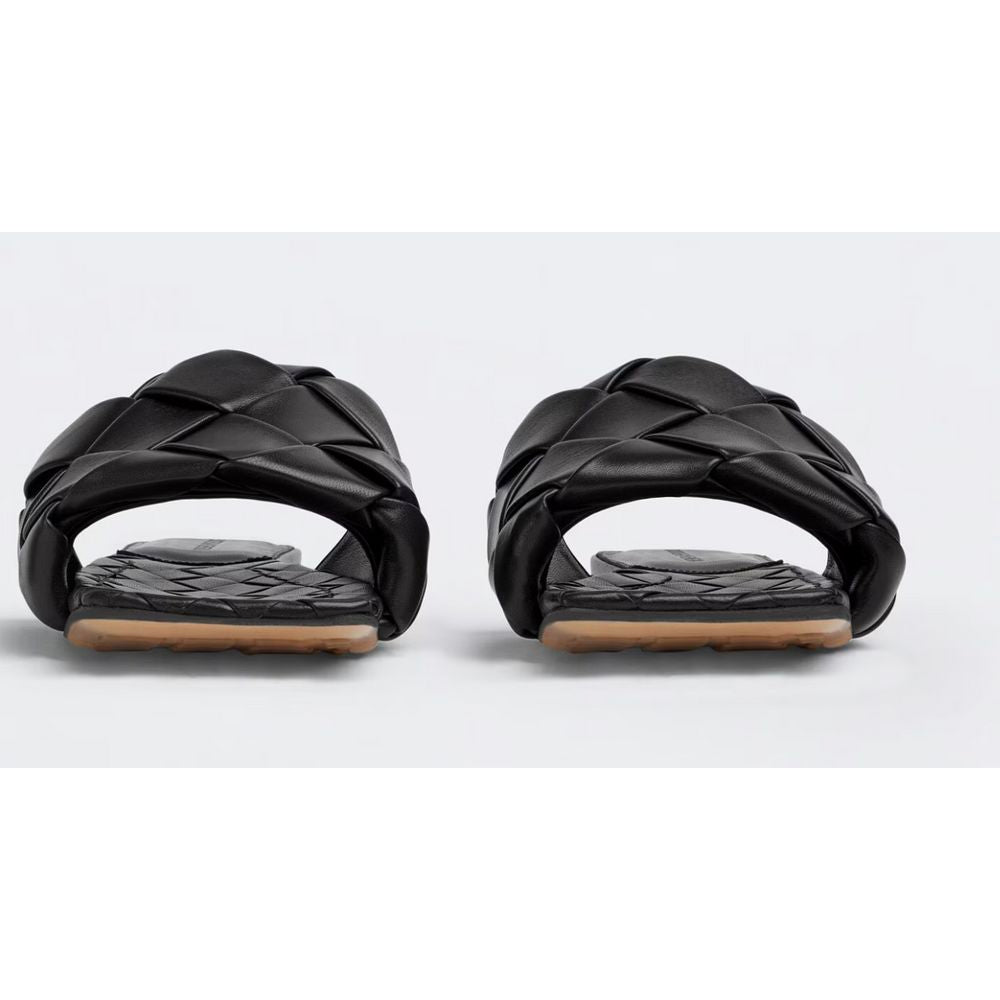 Bottega Veneta Black Leather Women's Sandal