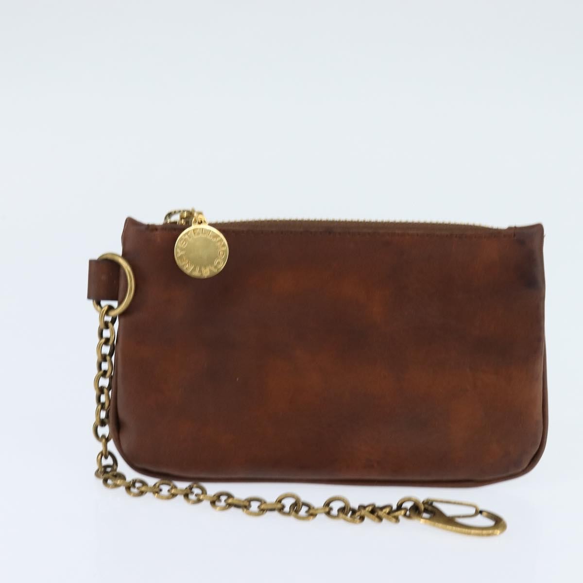 Stella Mccartney Flap Shoulder Polyester Brown Polyester Shoulder Bag Bag (Pre-Owned)