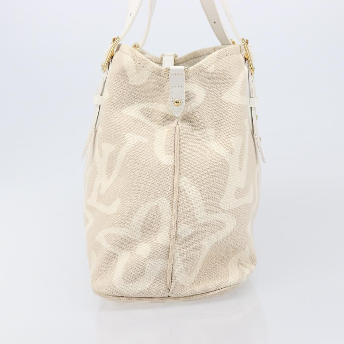 Louis Vuitton Tahitienne Cabas Canvas Beige Canvas Tote Bag Bag (Pre-Owned)