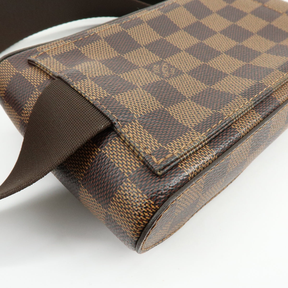 Louis Vuitton Geronimos Waist Damier Brown Canvas Shoulder Bag Bag (Pre-Owned)