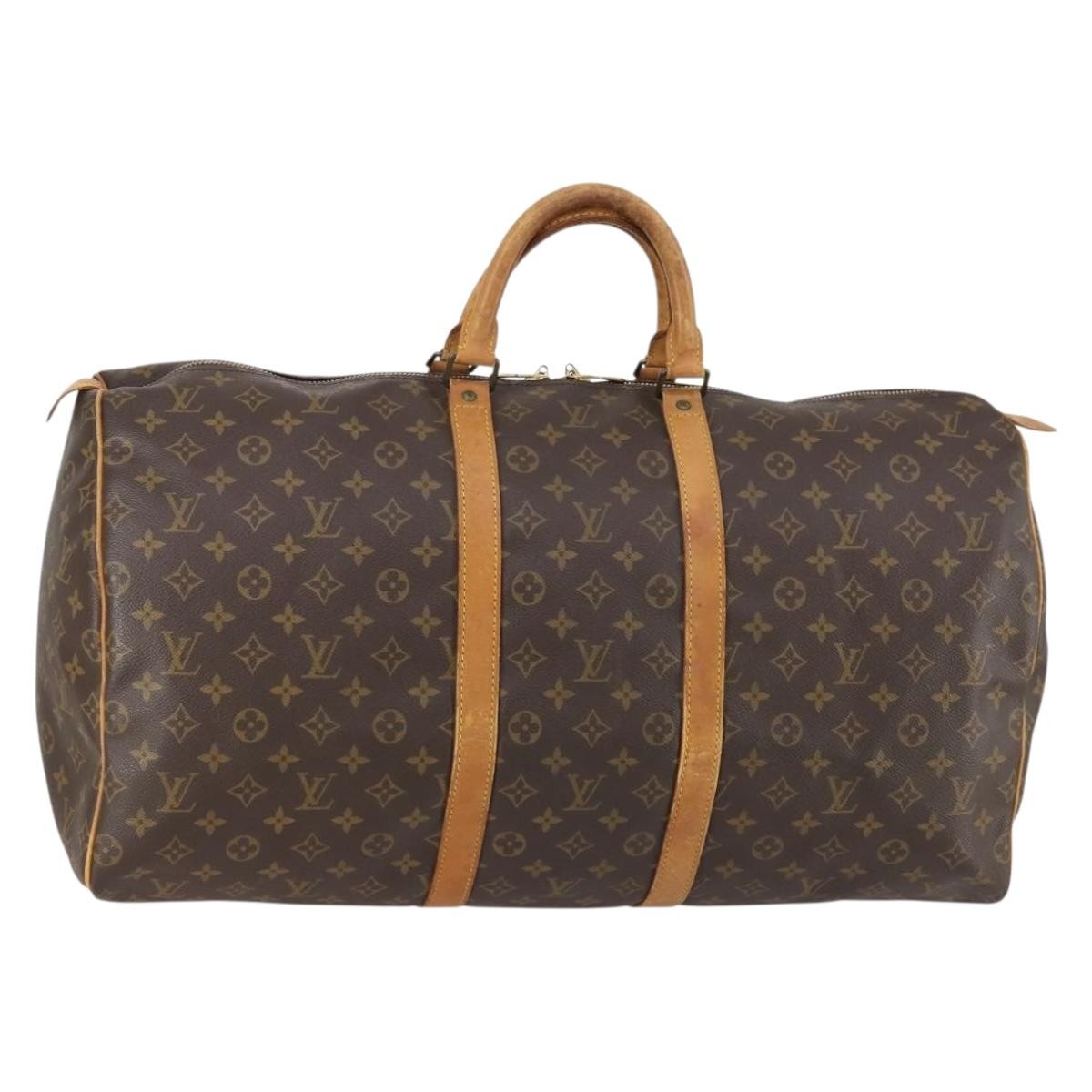 Louis Vuitton Keepall Monogram Canvas Brown Canvas Travel Bag Bag (Pre-Owned)
