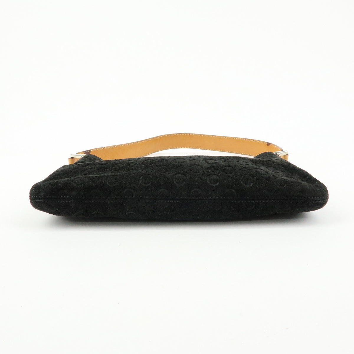 Celine C Macadam Shoulder Suede Black Suede Handbag (Pre-Owned)