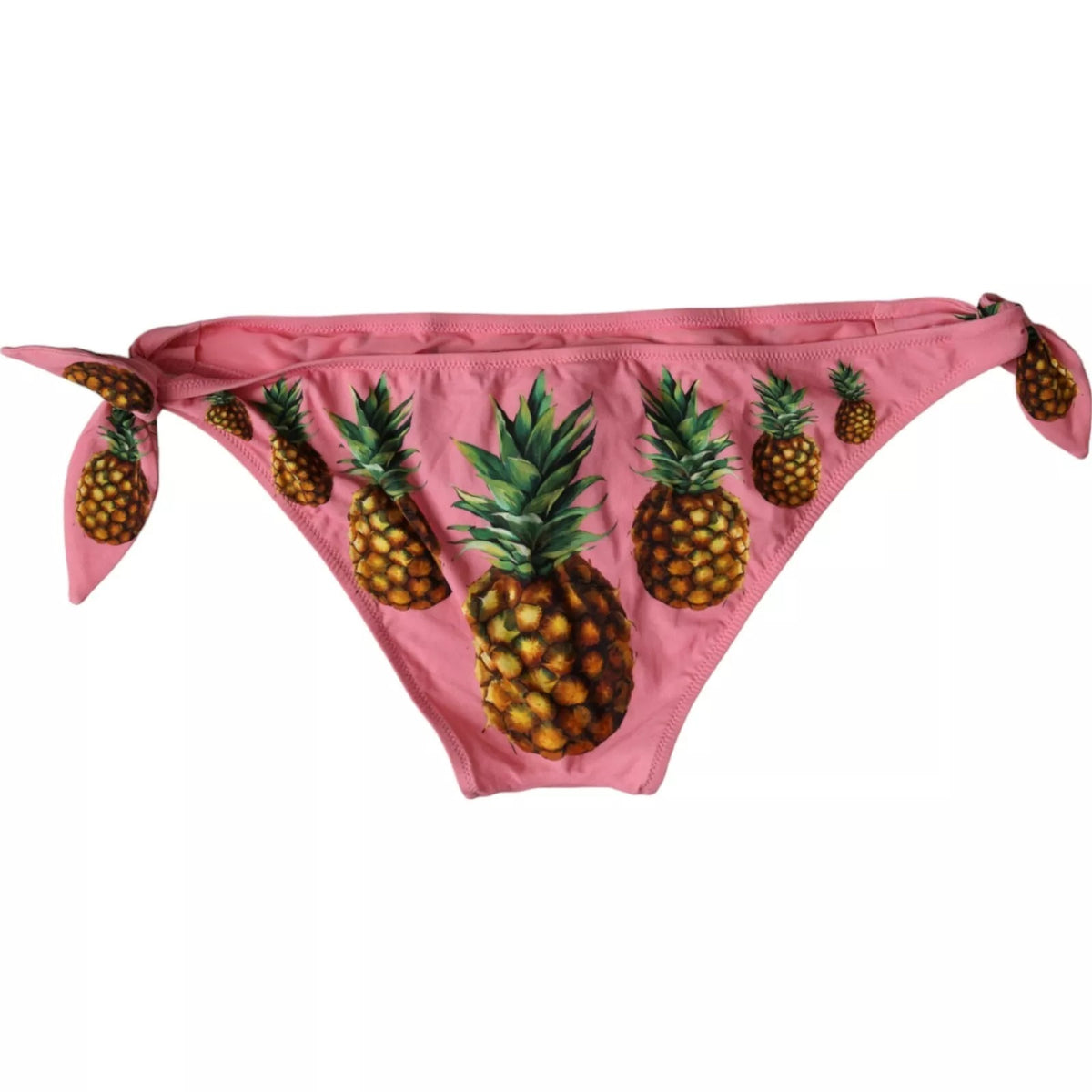 Dolce & Gabbana Pink Pineapple Swimsuit Bikini Bottom Women's Swimwear
