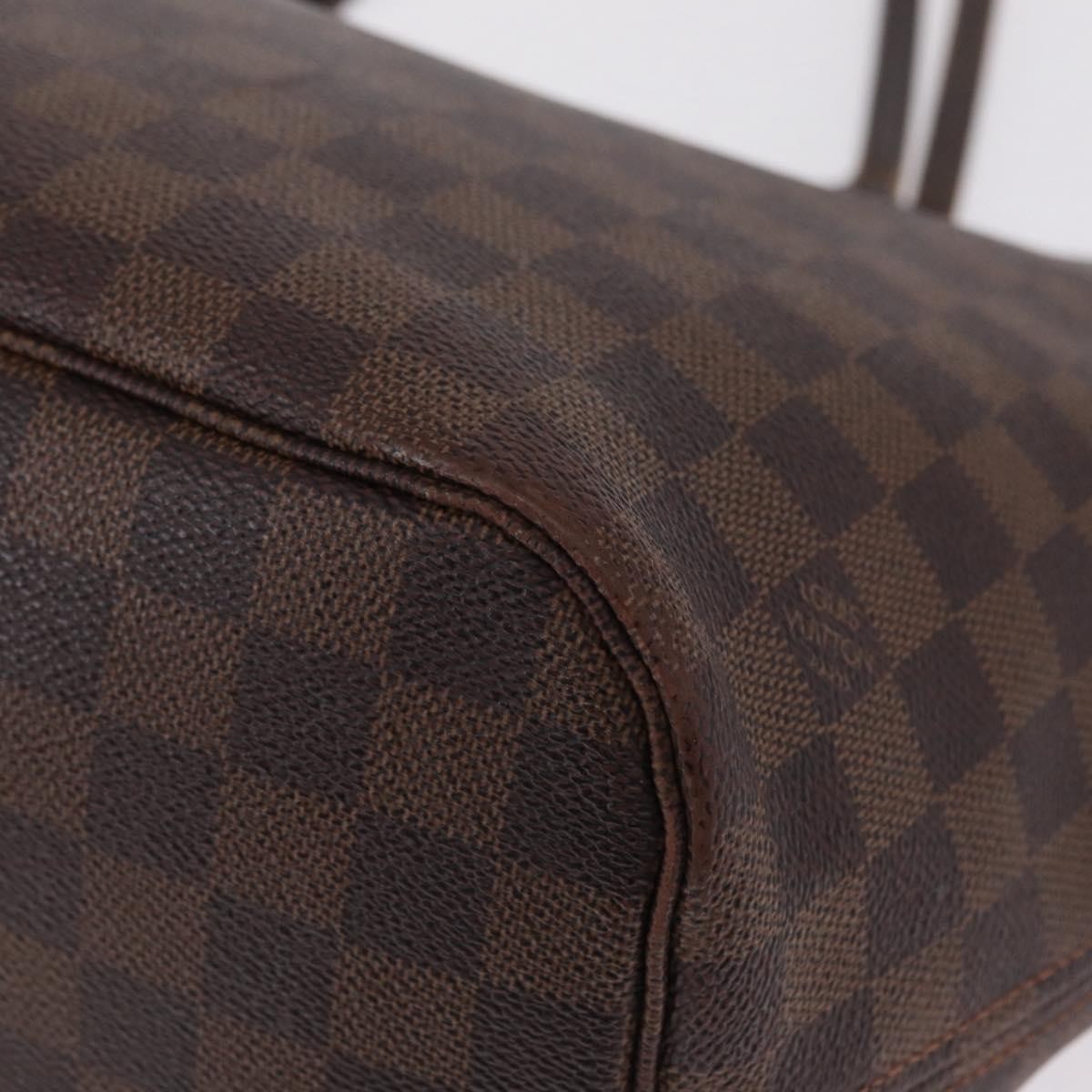 Louis Vuitton Neverfull Damier Ebene Brown Canvas Tote Bag Bag (Pre-Owned)