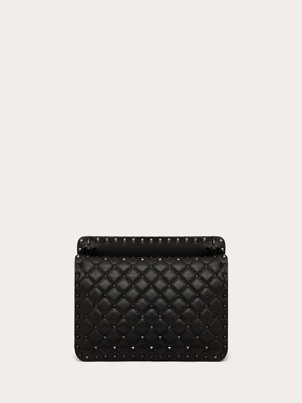 Valentino Garavani Black Nappa Leather Medium Rockstudt Spike Women's Bag