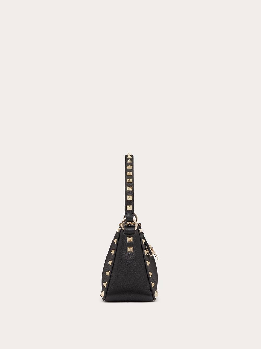 Valentino Garavani Black Garnet Calfskin Small Rockstud Shoulder Women's Bag