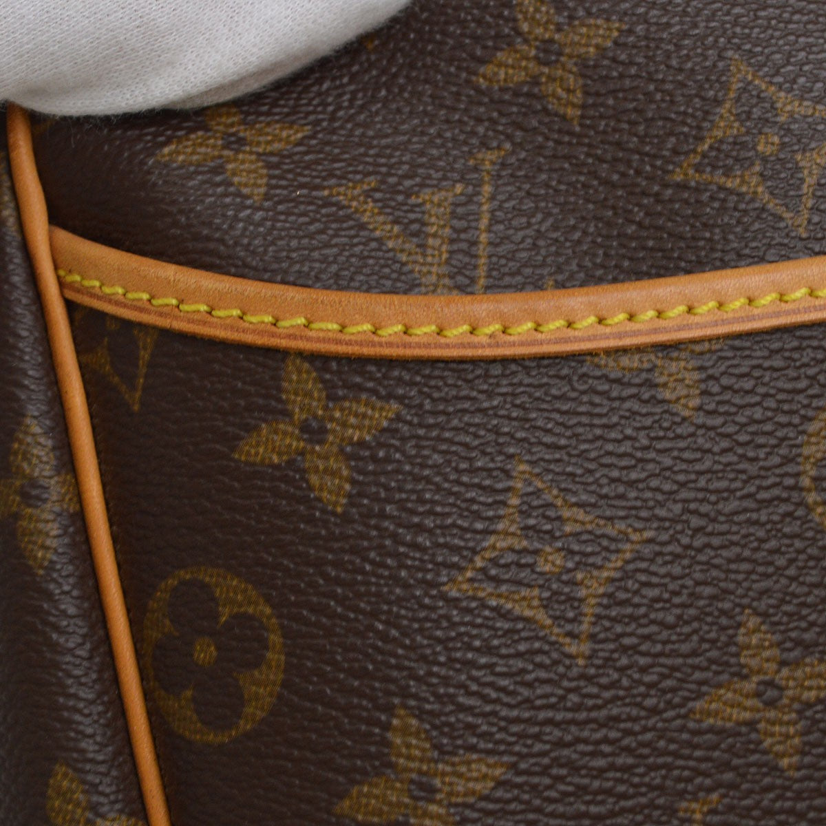 Louis Vuitton Bowling Vanity Printed Tuffetage With Leather Brown Canvas Handbag (Pre-Owned)