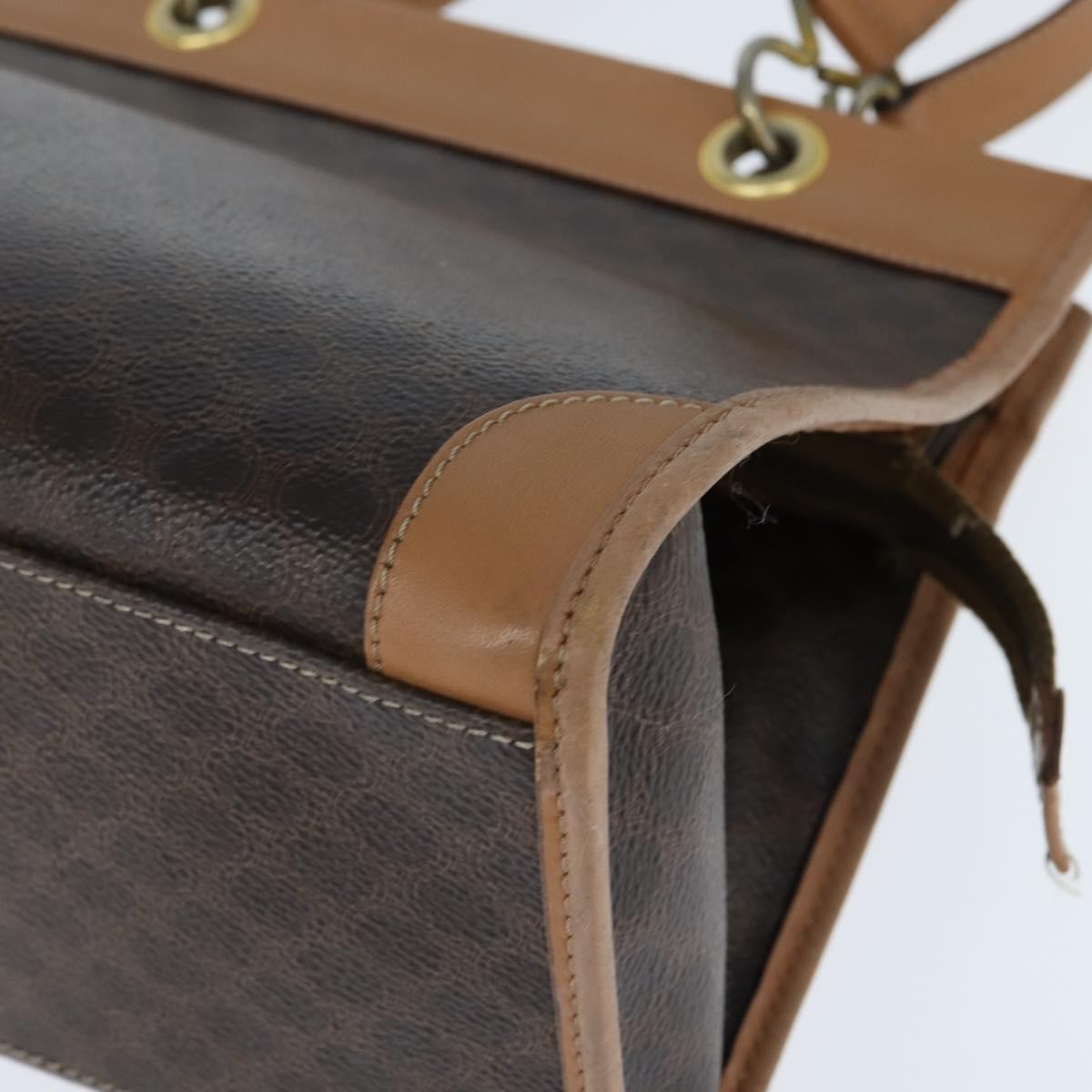 Celine Vintage Macadam Canvas Brown Canvas Tote Bag Bag (Pre-Owned)