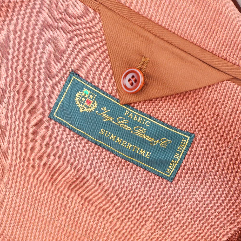 Made in Italy Brown Linen Men's Blazer