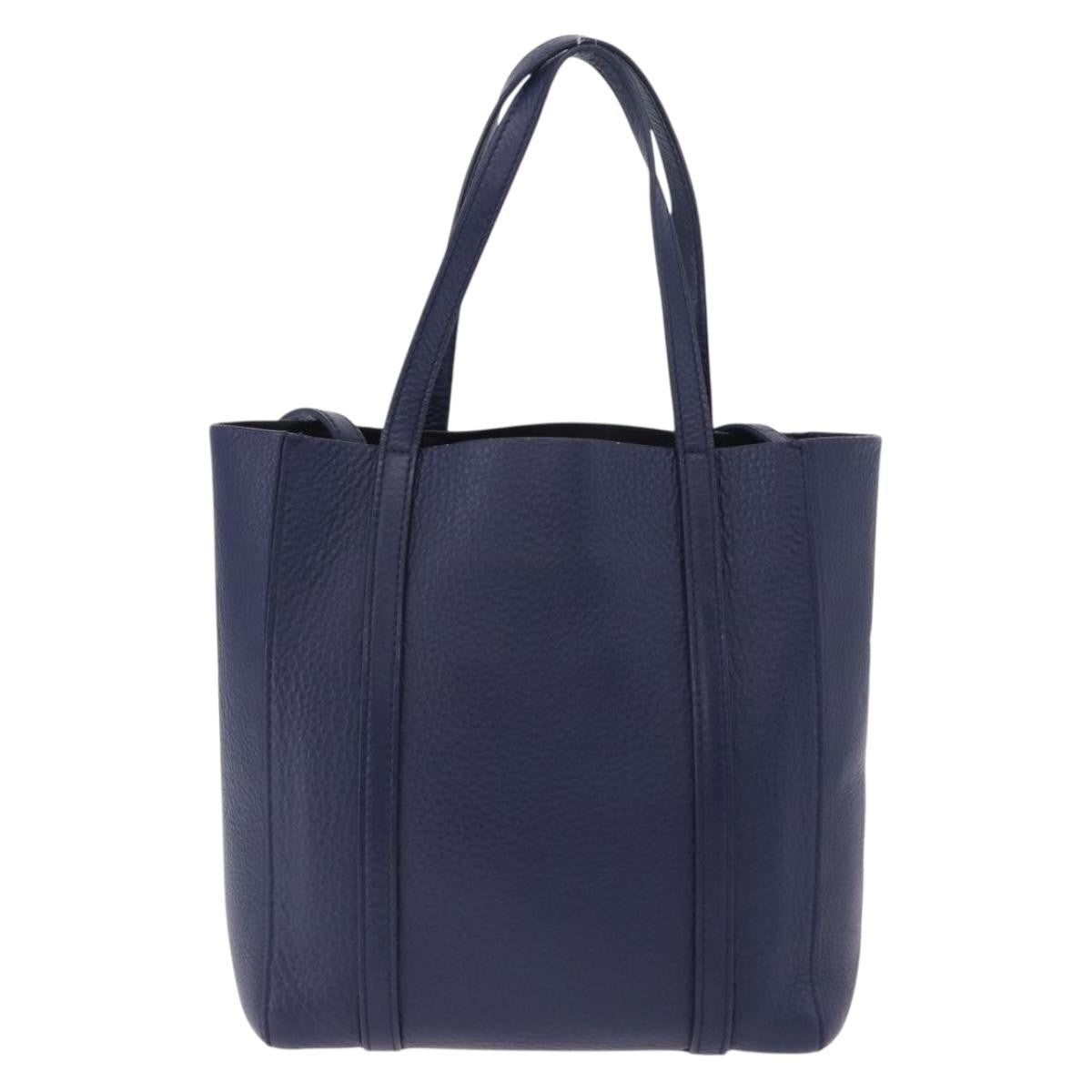 Balenciaga Everyday Tote Leather Navy Leather Tote Bag Bag (Pre-Owned)