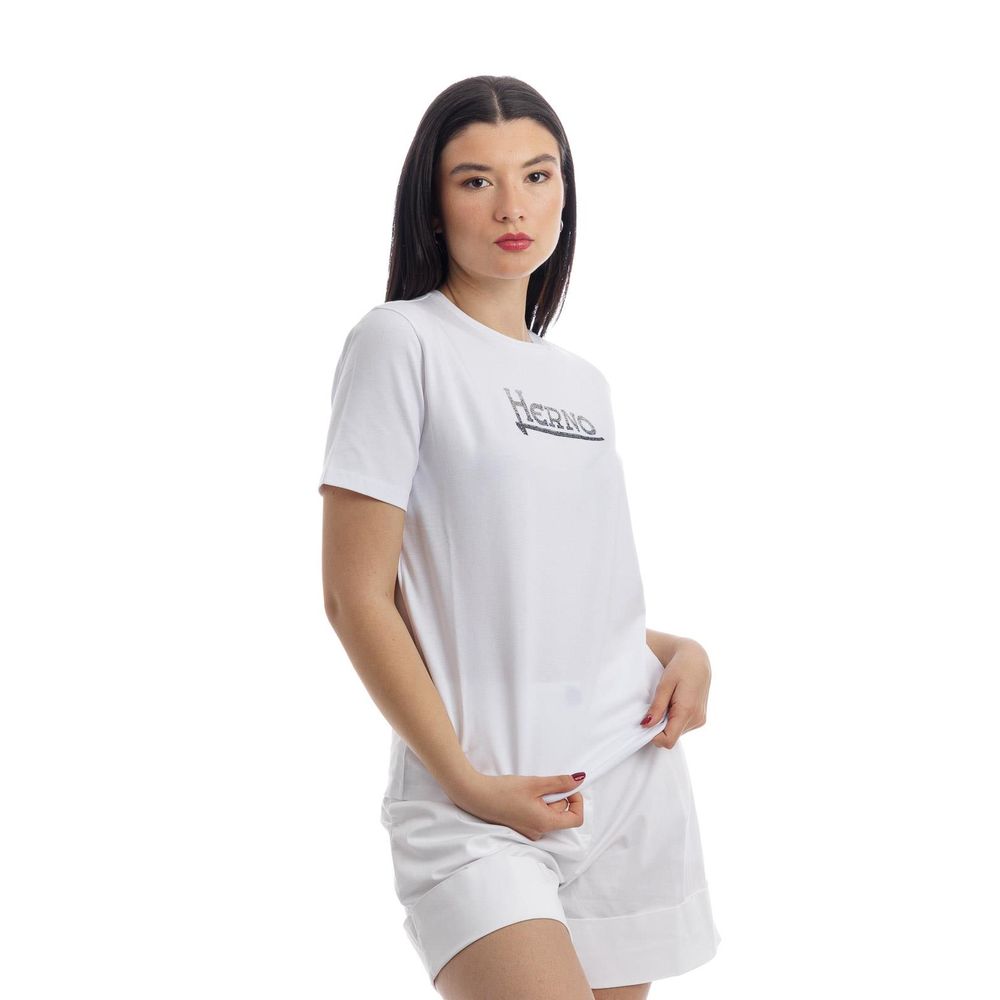 Herno White Cotton Tops & Women's T-Shirt