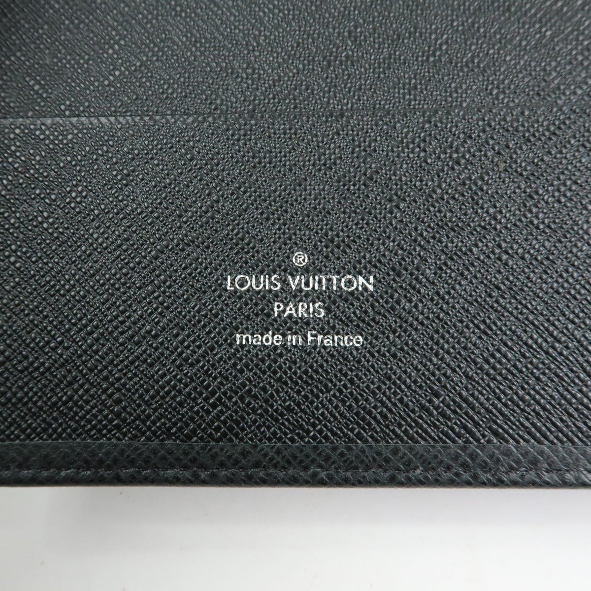 Louis Vuitton Ring Agenda Cover Taiga Leather Gray Leather Briefcase Bag (Pre-Owned)