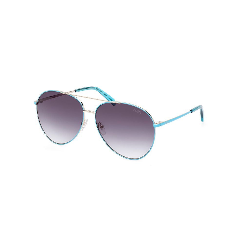 Emilio Pucci Brown Metal Women's Sunglasses