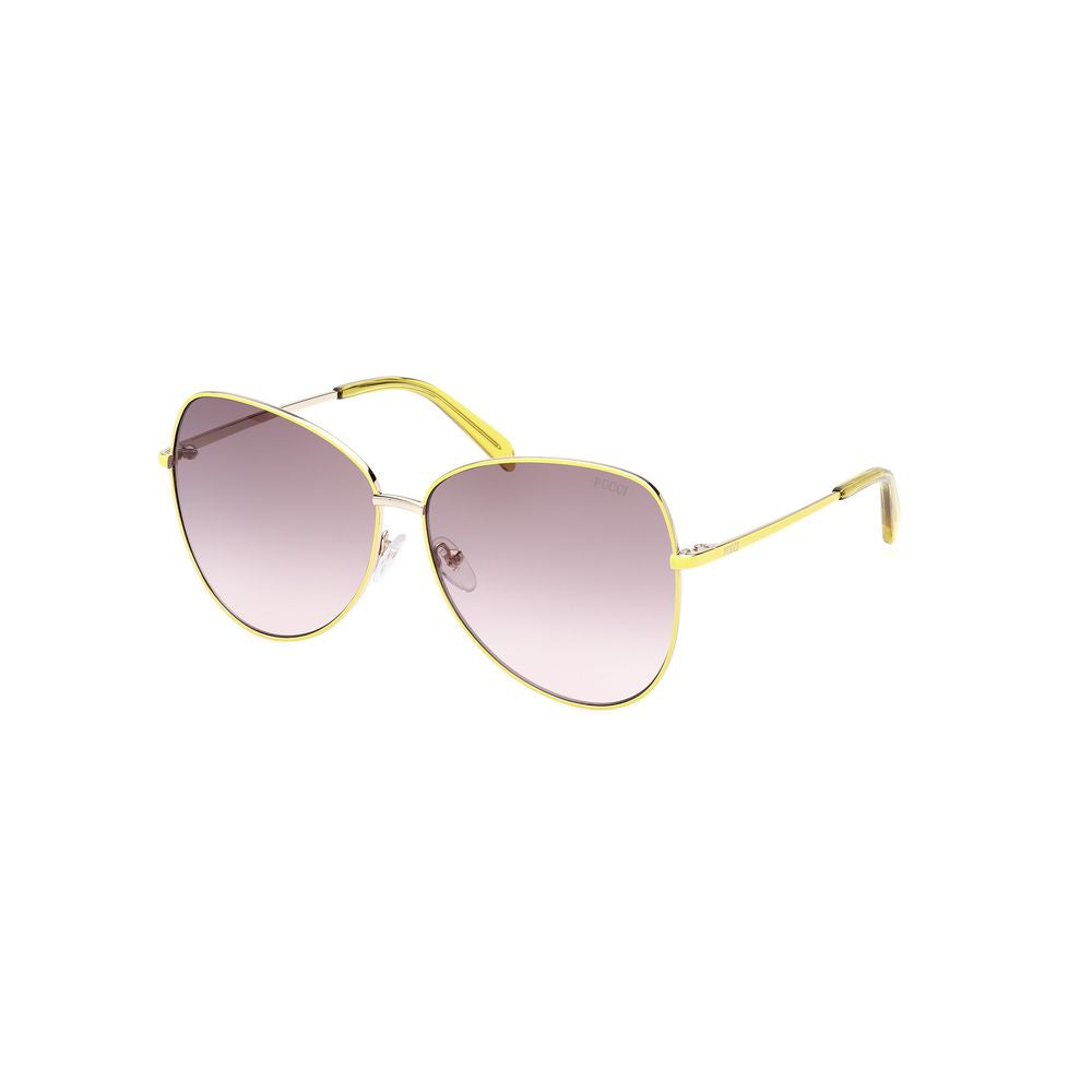 Emilio Pucci Yellow Metal Women's Sunglasses